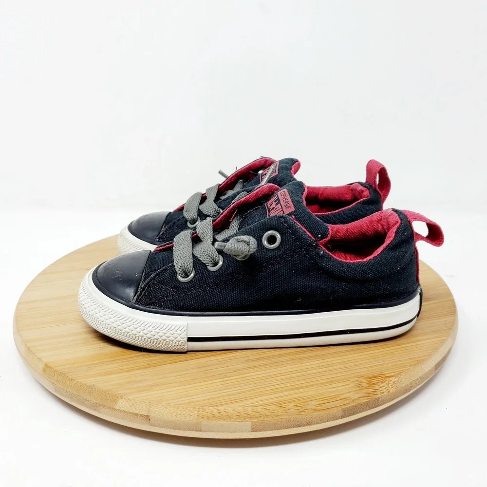 Converse Sneaker Kids 8 Toddler Black Red Chuck Taylor All Star Street Shoes Boy